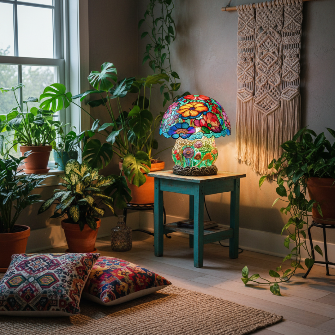 Frosted Mushroom Lamp